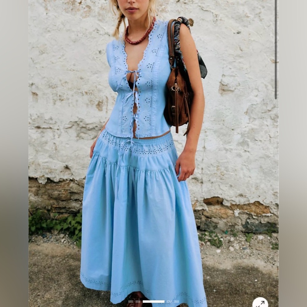 Free People Gesibelle Embroidered Set *Skirt Only*